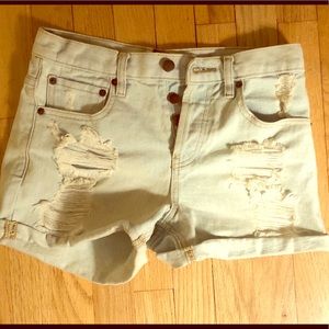 High Waisted Denim Shorts